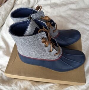 Sperry Saltwater Grey Wool Duckboots